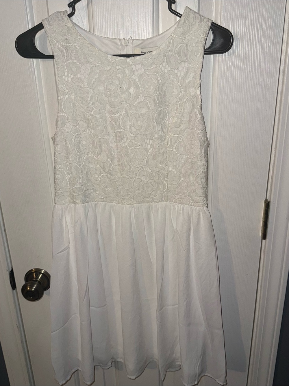 Francesca's Ivory Lace Party Dress
